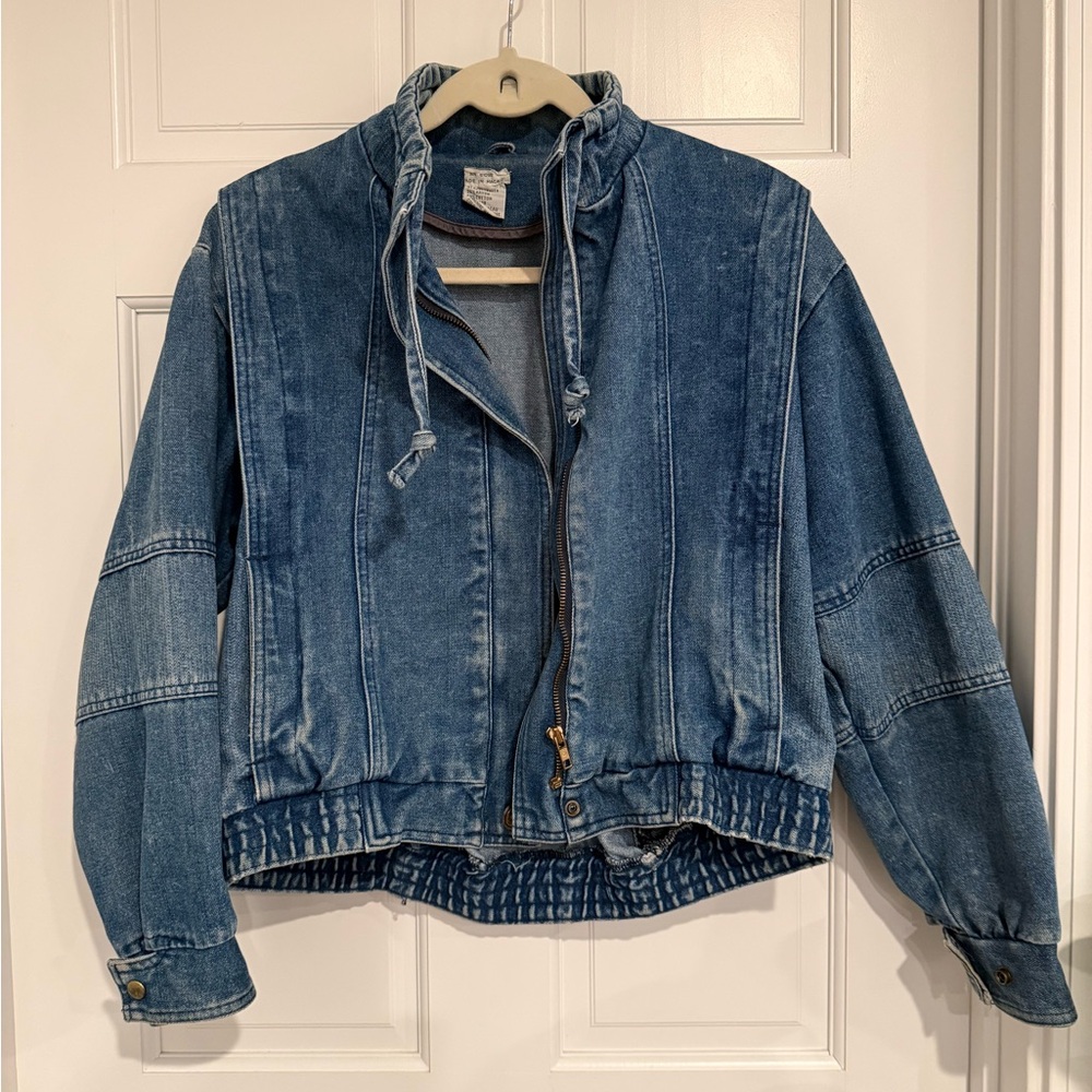 Vintage Denim Bomber Women's Jacket